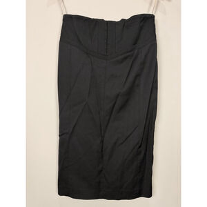 Women's Karen Millen Black Wool Pencil Skirt w/Corset Detail Size 6